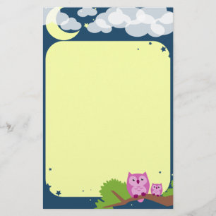 Cute Night Owls Stationery