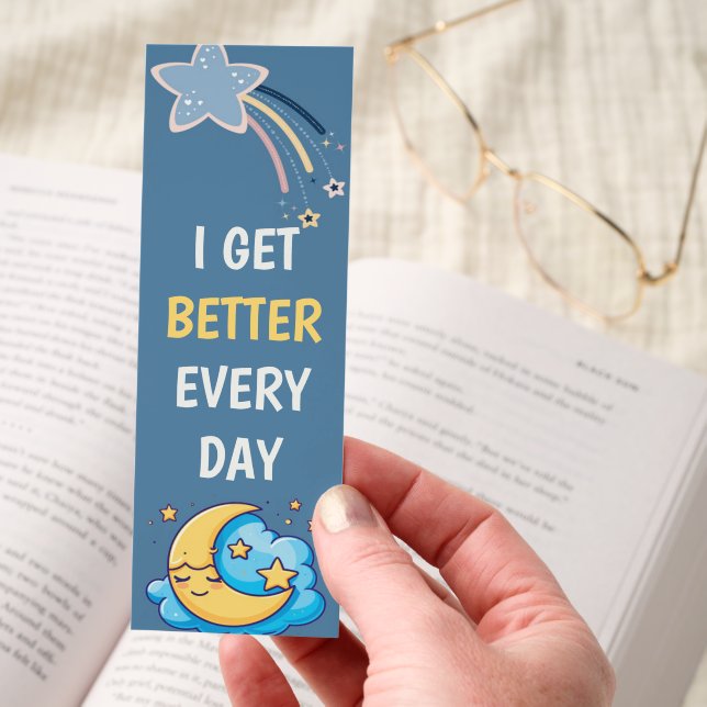 Cute Night Sky Positive Affirmation Bookmarks (Hand)