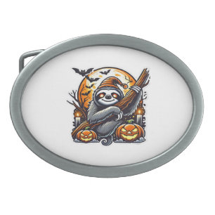 Cute Night Sloth Halloween Classic T-Shirt Belt Buckle