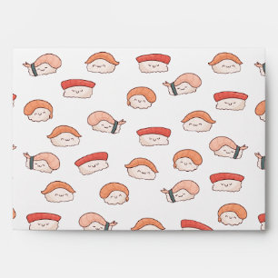 Cute Nigiri Sushi Seamless Pattern Envelope