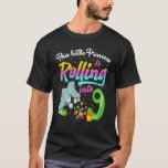 Cute Nine Roller Skate 9th Bday Outfit 9 Year Old  T-Shirt