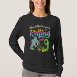 Cute Nine Roller Skate 9th Bday Outfit 9 Year Old  T-Shirt