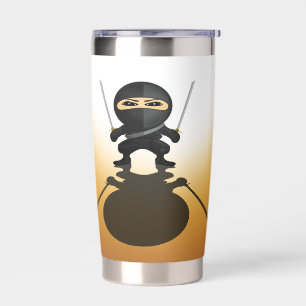 Cute Ninja Boy Dual Katana Anime Warrior Artwork Insulated Tumbler