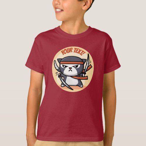 Cute Ninja Cat T_Shirt