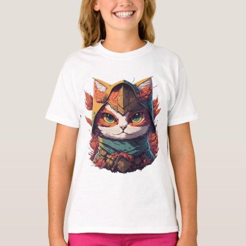 Cute ninja cat T_Shirt