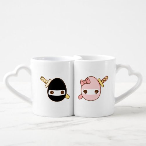 Cute Ninja Eggs Coffee Mug Set
