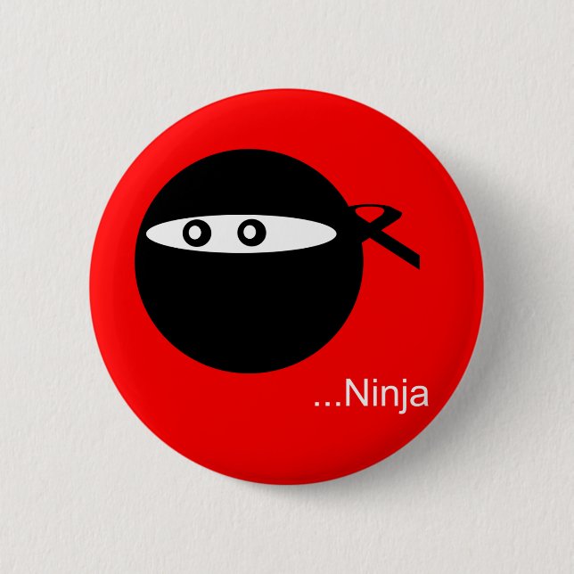 Cute Ninja Pinback Button (Front)