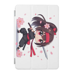 Cute ninja warrior blossom girl iPad mini cover