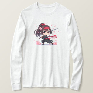 Cute ninja warrior blossom girl T-Shirt