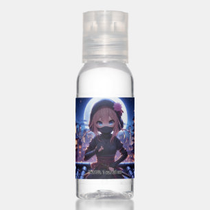 Cute ninja warrior girl  hand sanitizer