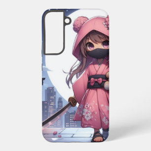Cute ninja warrior girl & teddy samsung galaxy s22+ case