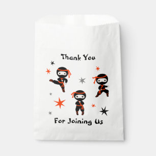 Cute Ninja Warrior Kids Birthday Favor Bag