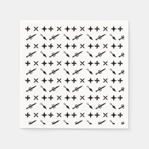 Cute Ninja Warrior Kids Birthday Napkins