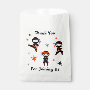 Cute Ninja Warrior Kids Birthday Party Favor Bag