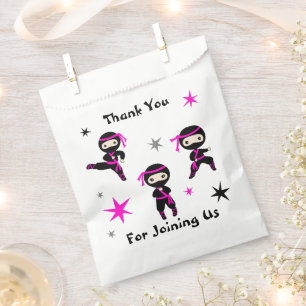 Cute Ninja Warrior Kids Birthday Party Favor Favor Bag