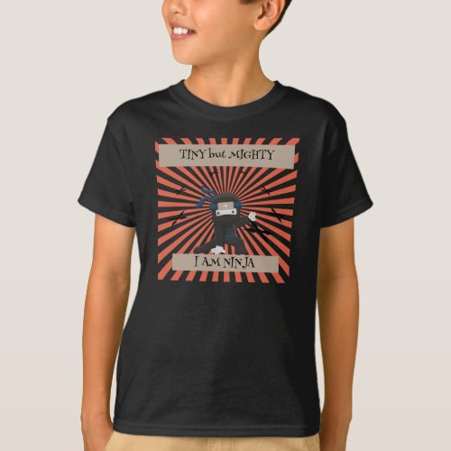 Cute Ninja Warrior Kids Birthday T_Shirt