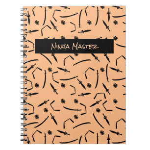 Cute Ninja Warrior - Kids Custom Name Notebook