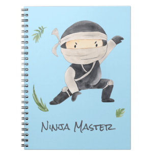 Cute Ninja Warrior - Kids Custom Name  Notebook