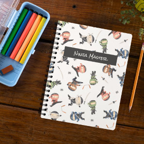 Cute Ninja Warrior - Kids Custom Name  Notebook