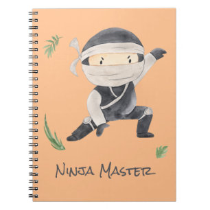 Cute Ninja Warrior - Kids Custom Name  Notebook
