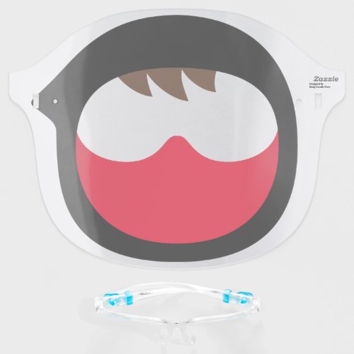 Cute Ninja with Red Mask Face Shield