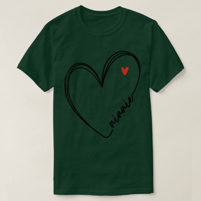 Cute ninnie With Heart Girl Women Mom Mother  T-Shirt (Design Front)