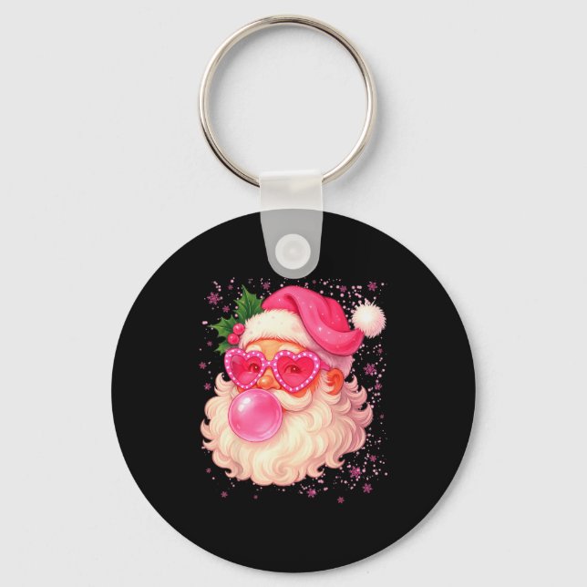 Cute Nk Santa Snowflake Christmas Pajamas Xmas Gir Keychain (Front)