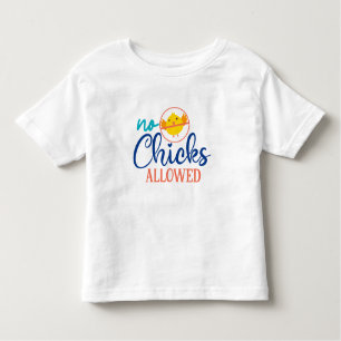 Cute No Chicks Allowed Easter Toddler T-shirt