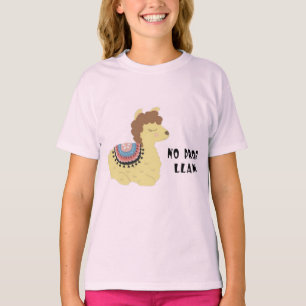 Cute No Prob-llama Alpaca Girls T-Shirt