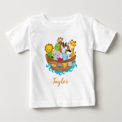 Cute Noahs Ark Animals Baby T_Shirt