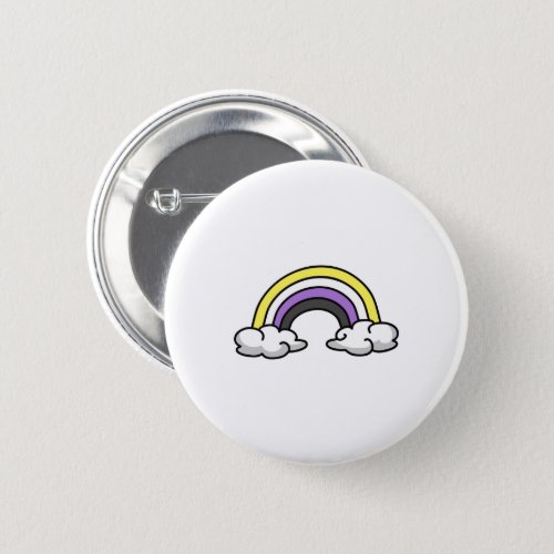 Cute Nonbinary Rainbow Button