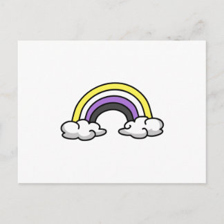Cute Nonbinary Rainbow Postcard