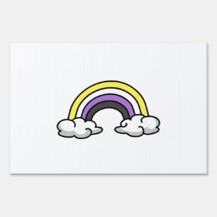 Cute Nonbinary Rainbow Sign
