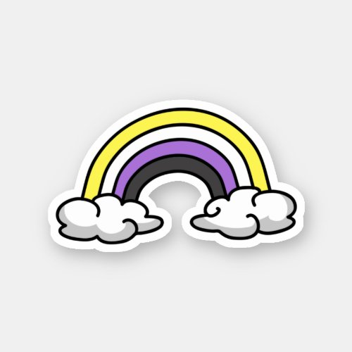 Cute Nonbinary Rainbow Sticker
