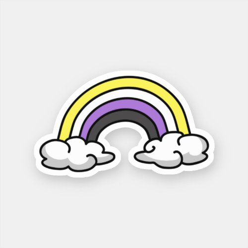 Cute Nonbinary Rainbow Sticker