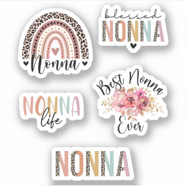 Cute Nonna Nana Gift, Grandmother, Nonna Pack Sticker (Front)