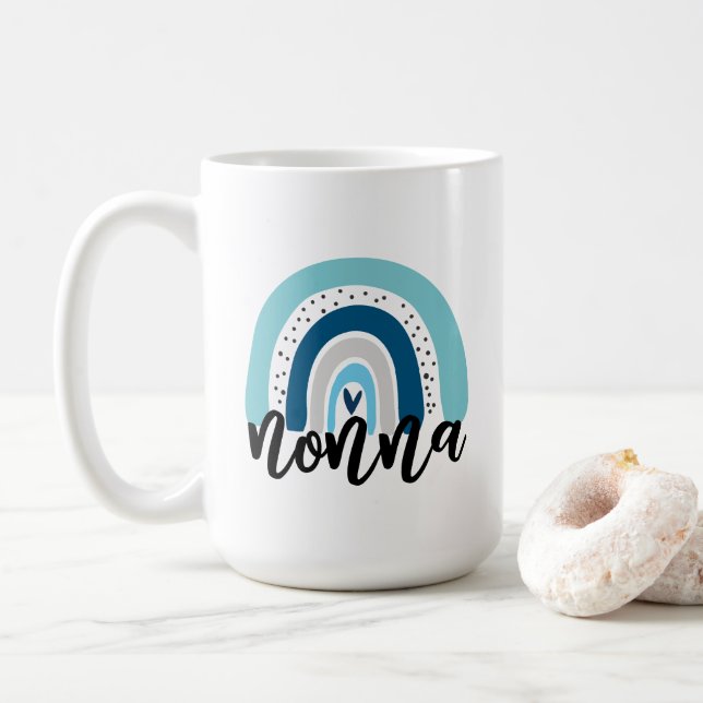 Cute Nonna Rainbow Coffee Mug (With Donut)