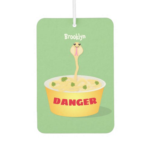 Cute noodles snake cartoon illustration humor air freshener