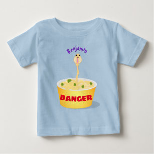 Cute noodles snake cartoon illustration humor baby T-Shirt