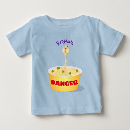 Cute noodles snake cartoon illustration humor baby T_Shirt