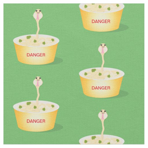 Cute noodles snake cartoon illustration humor fabric