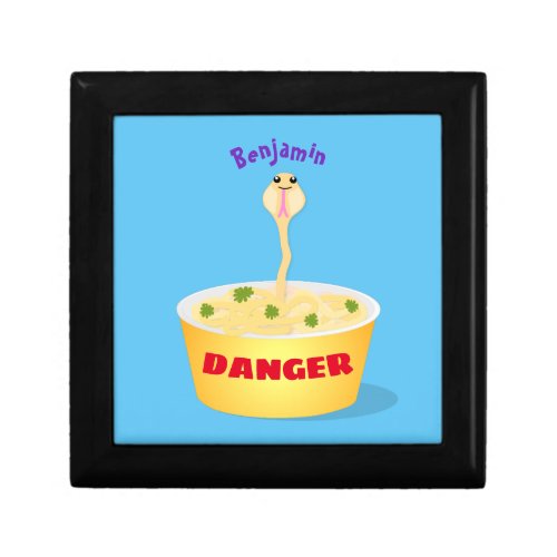 Cute noodles snake cartoon illustration humor gift box