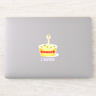 Cute noodles snake cartoon illustration humor sticker