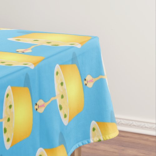 Cute noodles snake cartoon illustration humor tablecloth