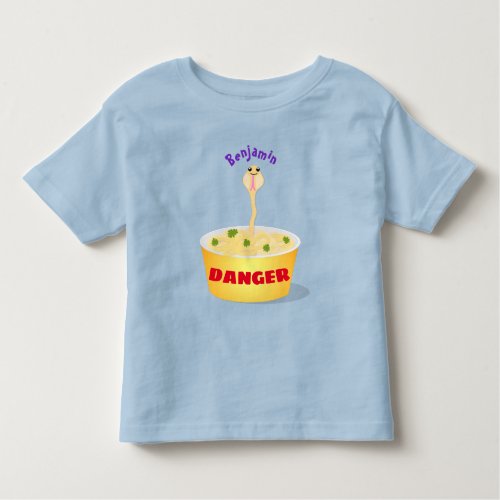 Cute noodles snake cartoon illustration humor toddler t_shirt