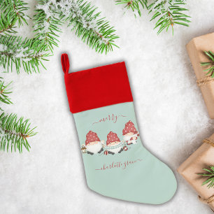 Cute Nordic Christmas Gnomes Stocking