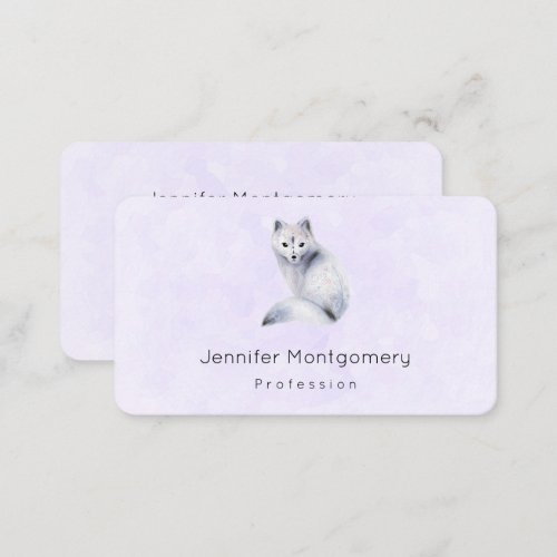 Cute Nordic Fox with Floral Markings Business Card