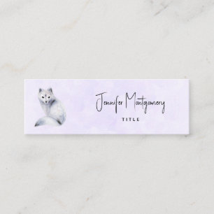 Cute Nordic Fox with Floral Markings Mini Business Card