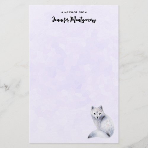 Cute Nordic Fox with Floral Markings Stationery
