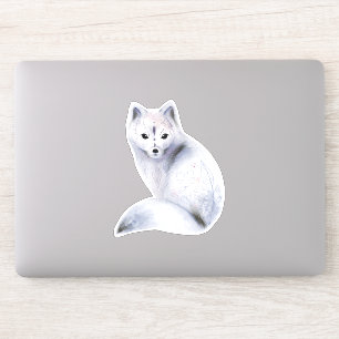 Cute Nordic Fox with Floral Markings Sticker
